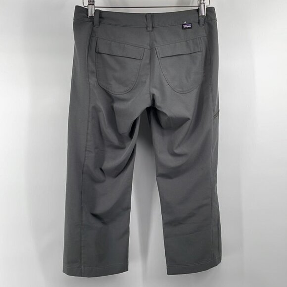patagonia cropped pants gray hiking active outdoor pants sz 2 common threads - Picture 3 of 7